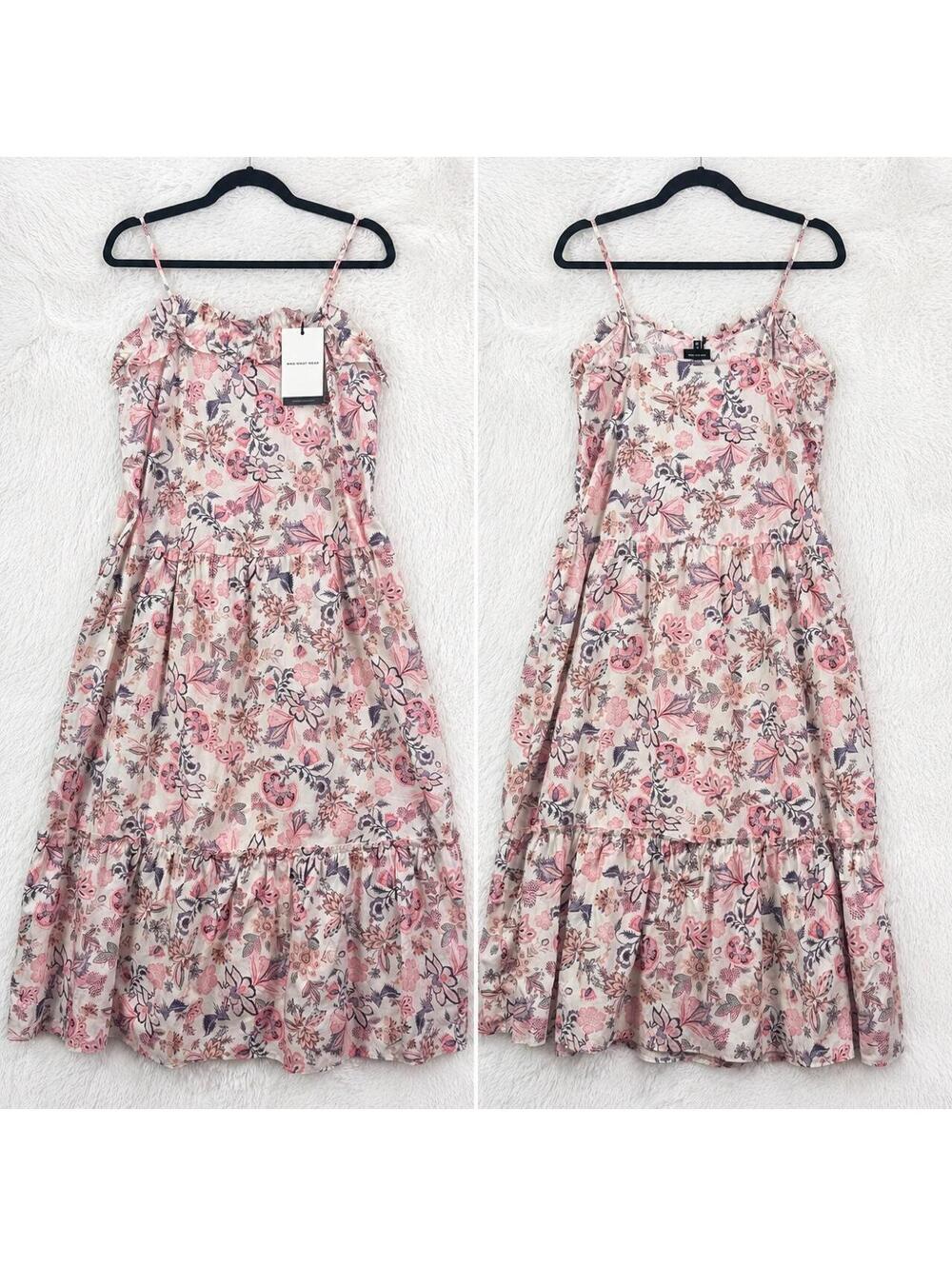Who What Wear Floral Tiered Midi Dress Size Small NWT